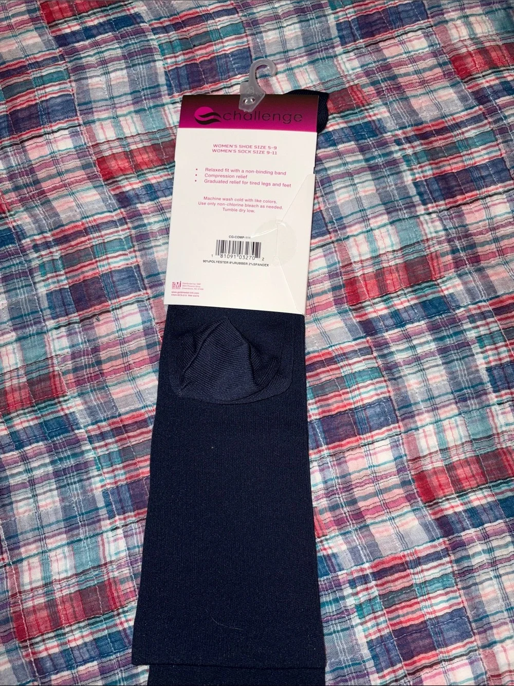 Women's Compression Knee-High Socks - Navy Blue